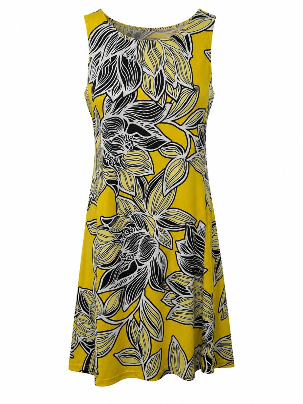 Ivy Lane, Floral Sleeveless Shift Dress - Picture 6 of 11
